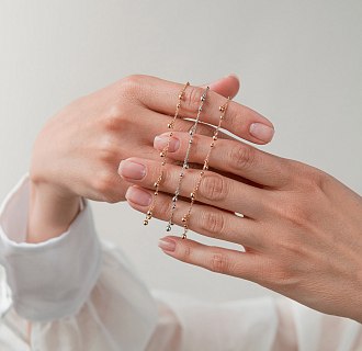 Браслет "Шарики" в красном золоте б05591 №4