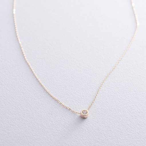 Колье Минимал в желтом золоте кол00954