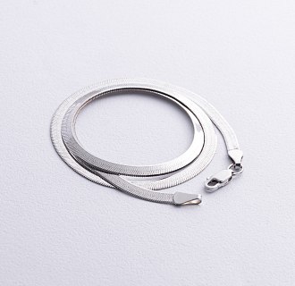 Колье "Наоми" в белом золоте (снейк) ц00519 №6