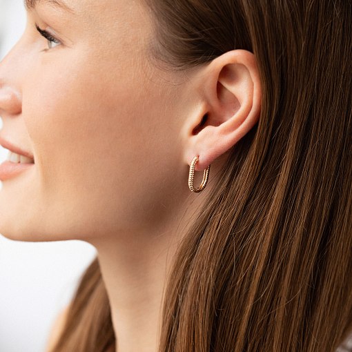 Серьги "Alisia" в красном золоте с09216 2