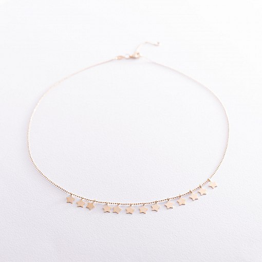 Колье "Звездочки" в желтом золоте кол01669 2