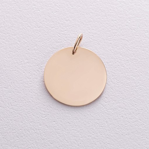 Кулон для гравировки в желтом золоте (21 мм) п03521