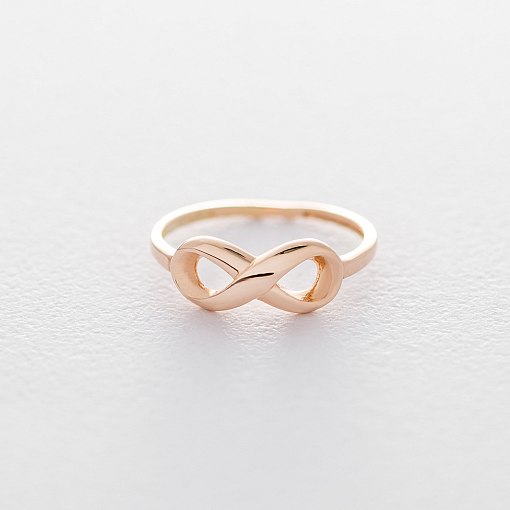 Каблучка Нескінченність в червоному золоті к05645