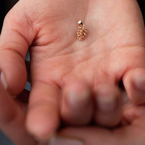 Кулон "Шишка" в красном золоте п03772 5