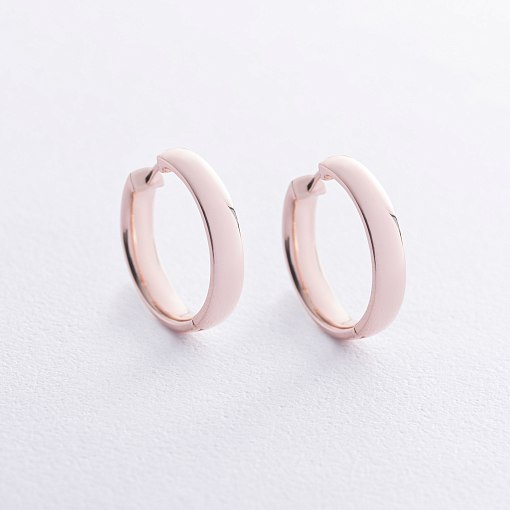 Серьги - кольца в красном золоте с08673