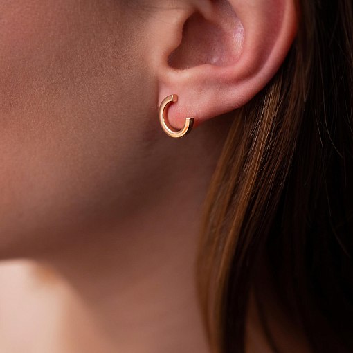 Серьги - пусеты "Мэрилин" в красном золоте с08176 4