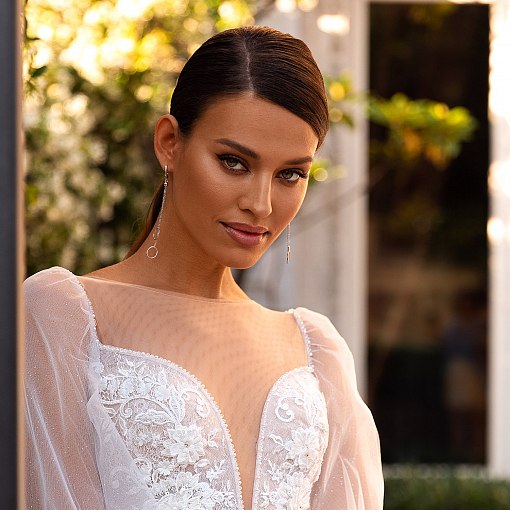 Золотые серьги "Круговорот на цепочке" с07510 15