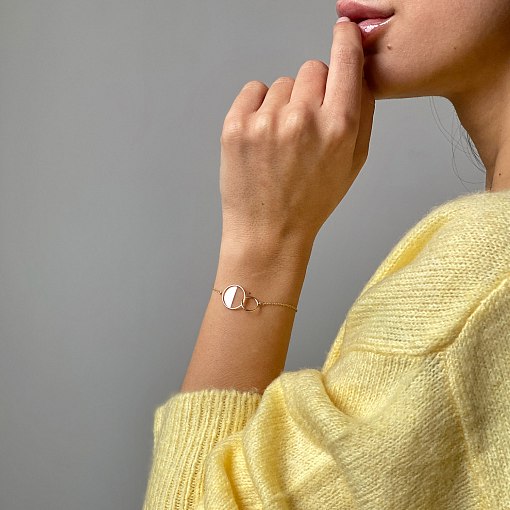 Золотой браслет "Переплетение" б04374 4