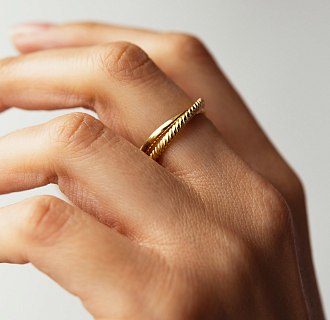 Кольцо "Yasmine" в желтом золоте к07554 №4