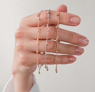 Браслет "Шарики" в белом золоте б05592 №7