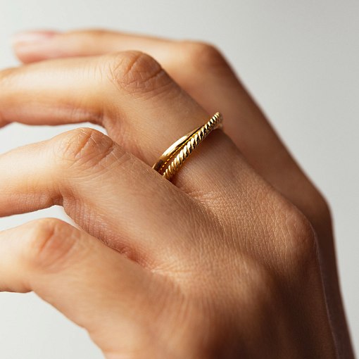 Кольцо "Yasmine" в желтом золоте к07554 4