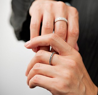 Золота каблучка з чорними діамантами кб0657ca №8