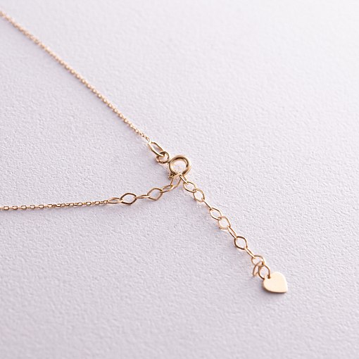 Колье "С Украиной в сердце" в желтом золоте (голубая и желтая эмаль) кол02263 9