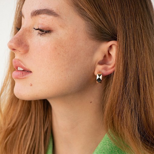 Серьги - кольца "Anna-Lisa" в красном золоте с09029 4