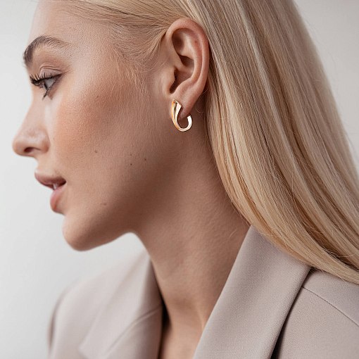 Золотые серьги "Шарлотта" с06087 3