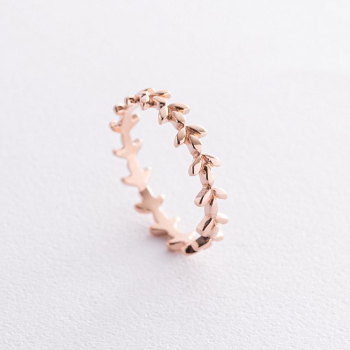 Кольцо "Веточка" в красном золоте к07608 3