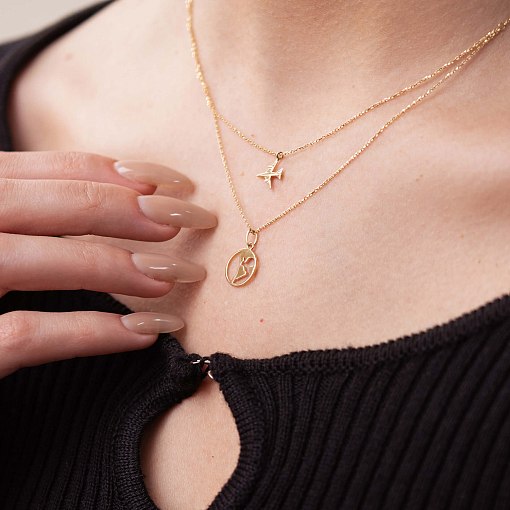 Кольє в жовтому золоті 