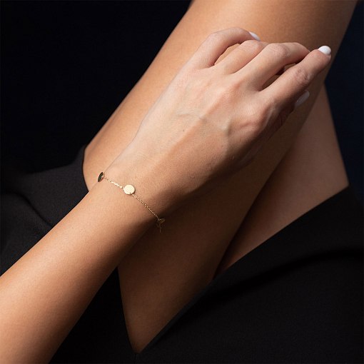 Браслет з монетами в жовтому золоті б04146 3