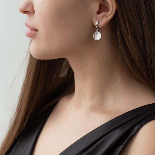 Золотые серьги "Солнечные зайчики" с06753 2