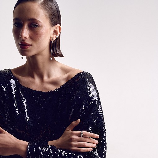 Золотое кольцо "Круговорот" (тройное) к07642 11