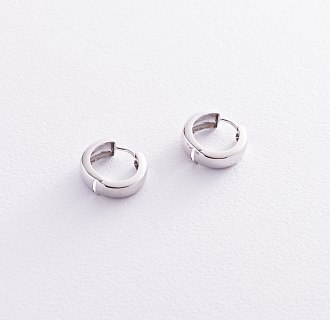 Сережки - кільця в білому золоті с08199 №3