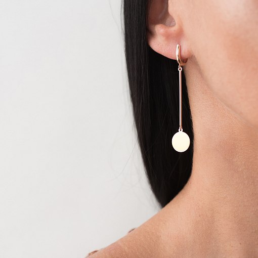 Золотые серьги Гармония с06354 2