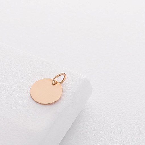 Кулон для гравировки в красном золоте (14 мм) п03101 6