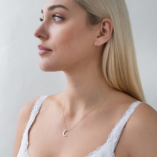 Колье "Луна" в желтом золоте кол01535 6