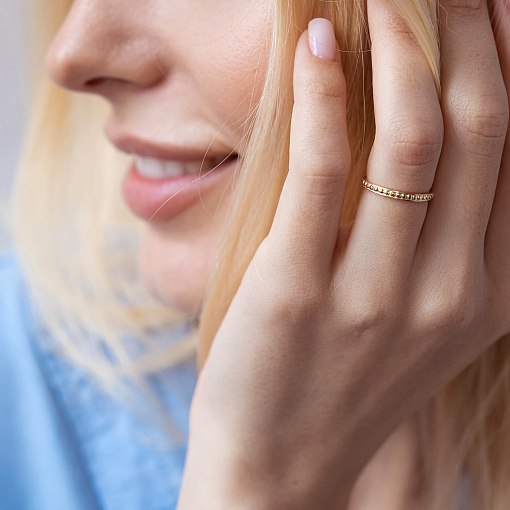 Каблучка в жовтому золоті к07009 4