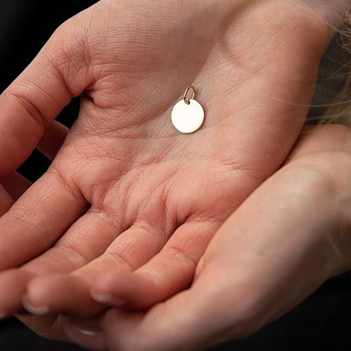 Золотой кулон Mini (возможна гравировка) п03782 3