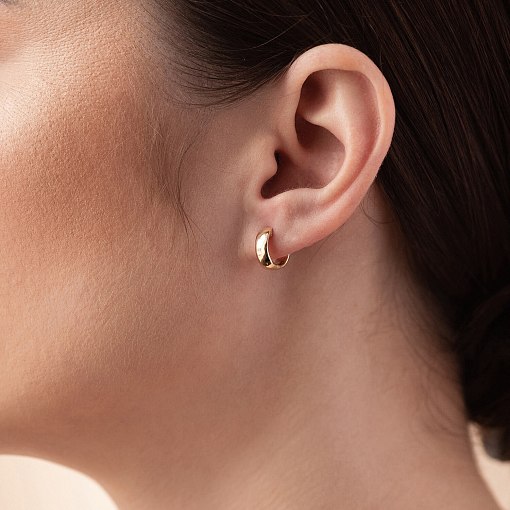 Серьги - кольца в желтом золоте с08378 4