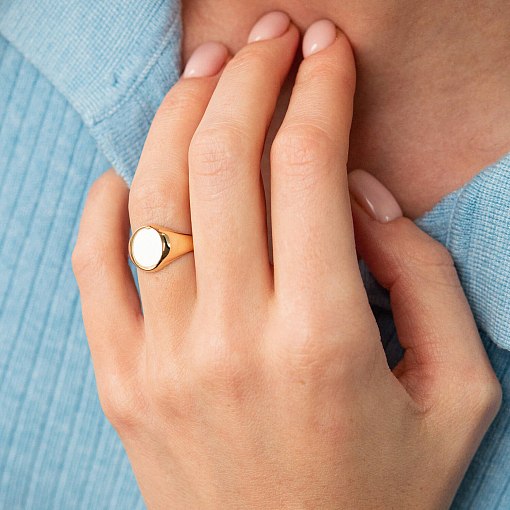 Печатка в жовтому золоті (можливе гравіювання) к07198 3