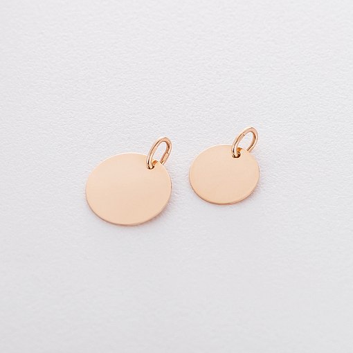 Кулон для гравировки в красном золоте (17 мм) п03611 3