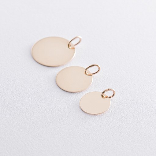 Кулон для гравировки в желтом золоте (21 мм) п03521 6