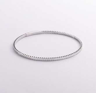 Жесткий браслет "Kylie" в белом золоте б05571 №14