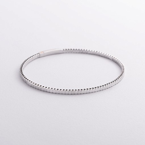 Жесткий браслет "Kylie" в белом золоте б05571 14