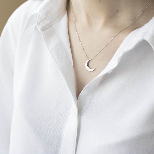 Кольє Місяць з білого золота кол01439 4