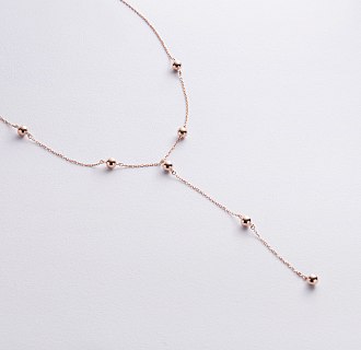 Колье "Шарики" в красном золоте кол02583
