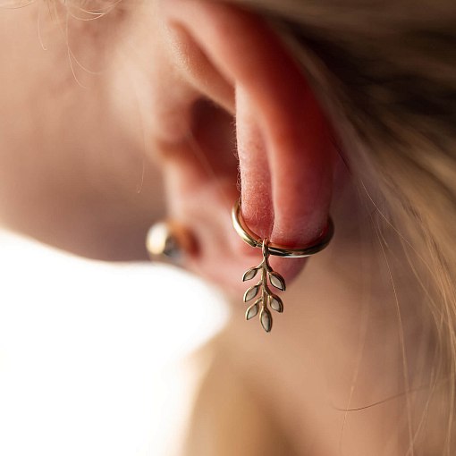 Каффа "Веточка" в  желтом золоте с08044 6