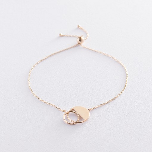 Золотой браслет "Переплетение" б04374 3