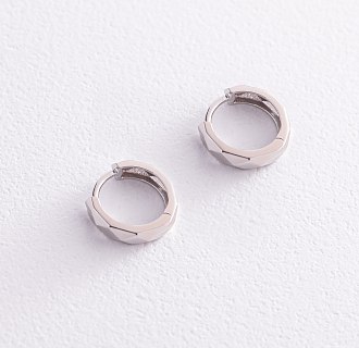 Серьги - кольца "Джоанна" в белом золоте с07993 №3