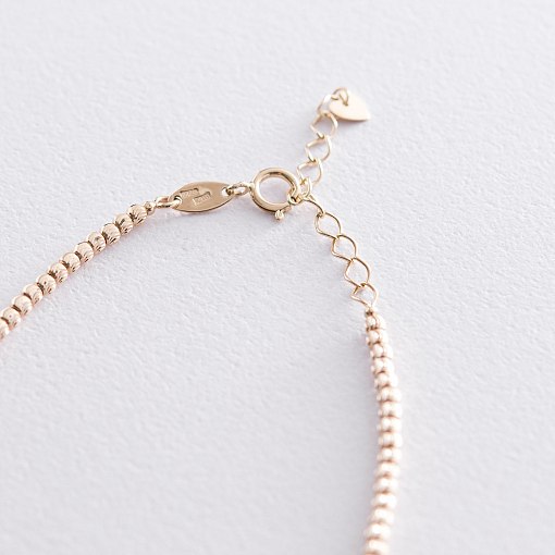 Колье "Сердечко" в желтом золоте кол01151 4