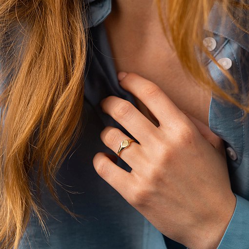 Печатка в жовтому золоті (можливе гравіювання) к07532 3