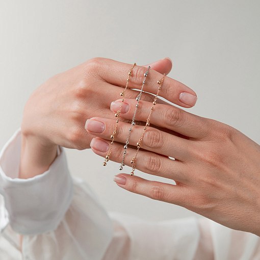 Браслет "Шарики" в желтом золоте б05594 5