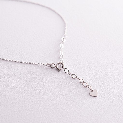 Колье "Луна" с фианитами (белое золото) кол02316 7