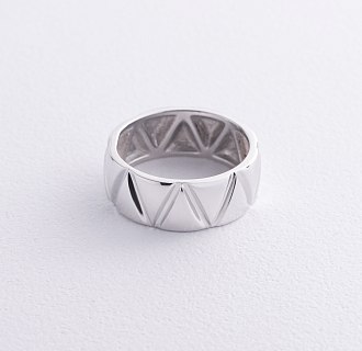 Кольцо "Jasmine" в белом золоте к08147 №3