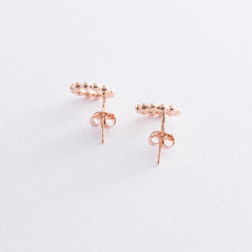 Золотые серьги-пусеты "Гармония" с06904 2