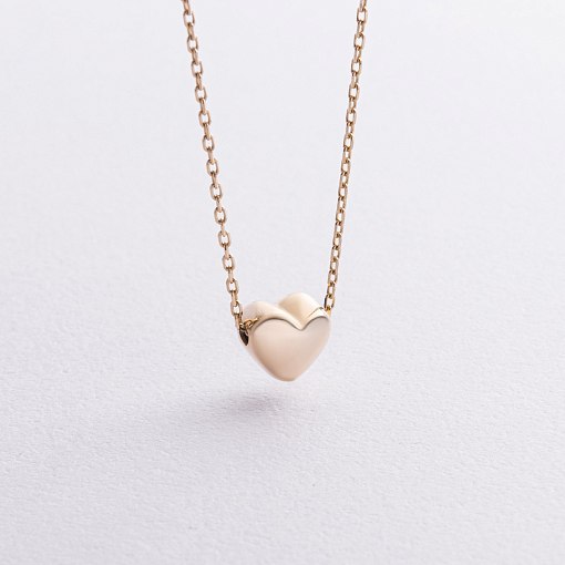 Золоте кольє із сердечком кол01339