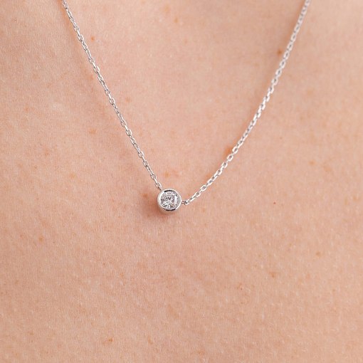 Кольє в білому золоті з діамантом 719071121 4
