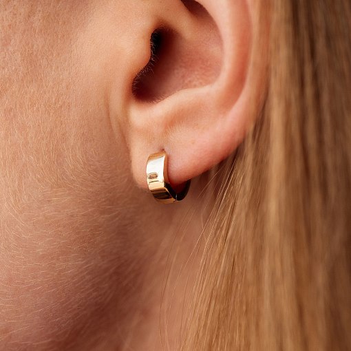 Серьги - кольца в желтом золоте mini с08822 4